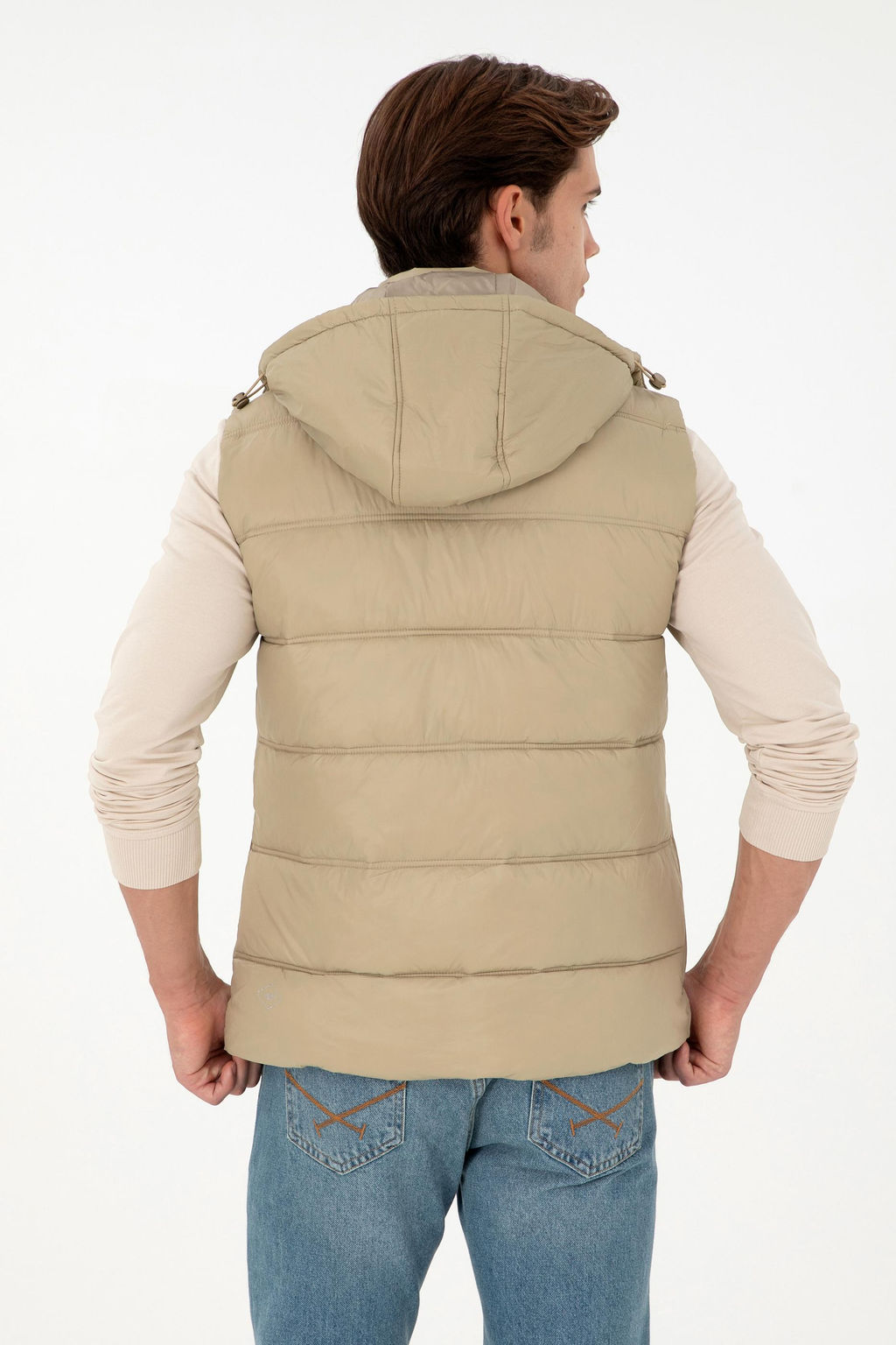 Мужской светлый жилет цвета хаки Неожиданная скидка в корзине - U.s. polo assn фото 5