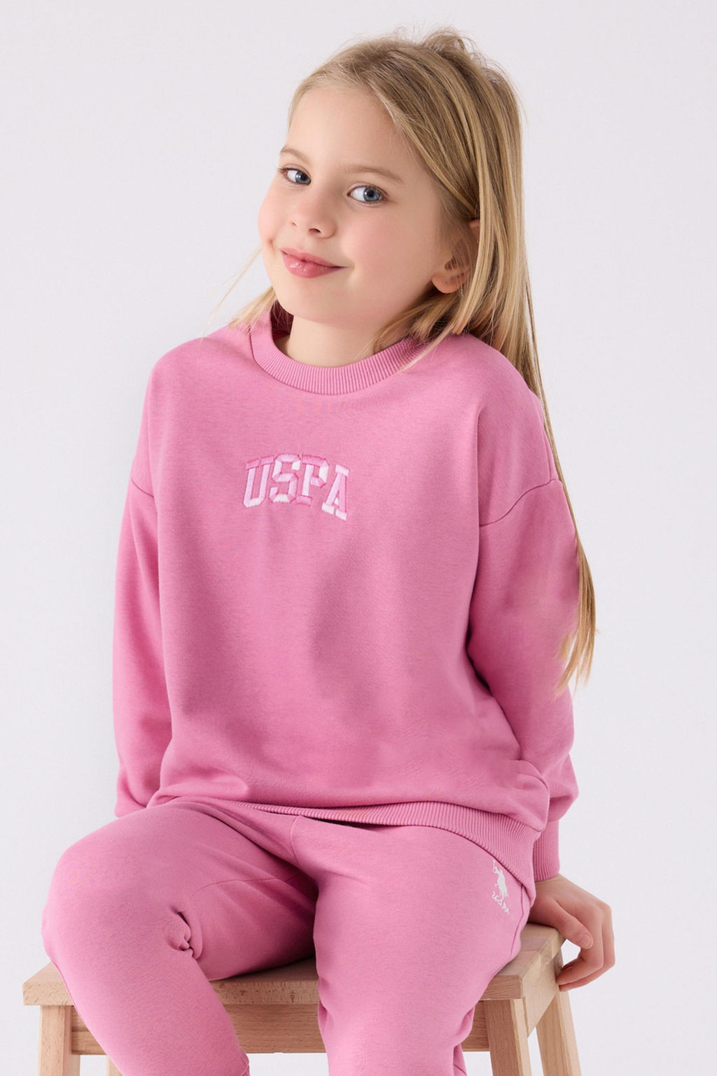 Розовый пижамный комплект для девочки Неожиданная скидка в корзине - U.s. polo assn фото 2