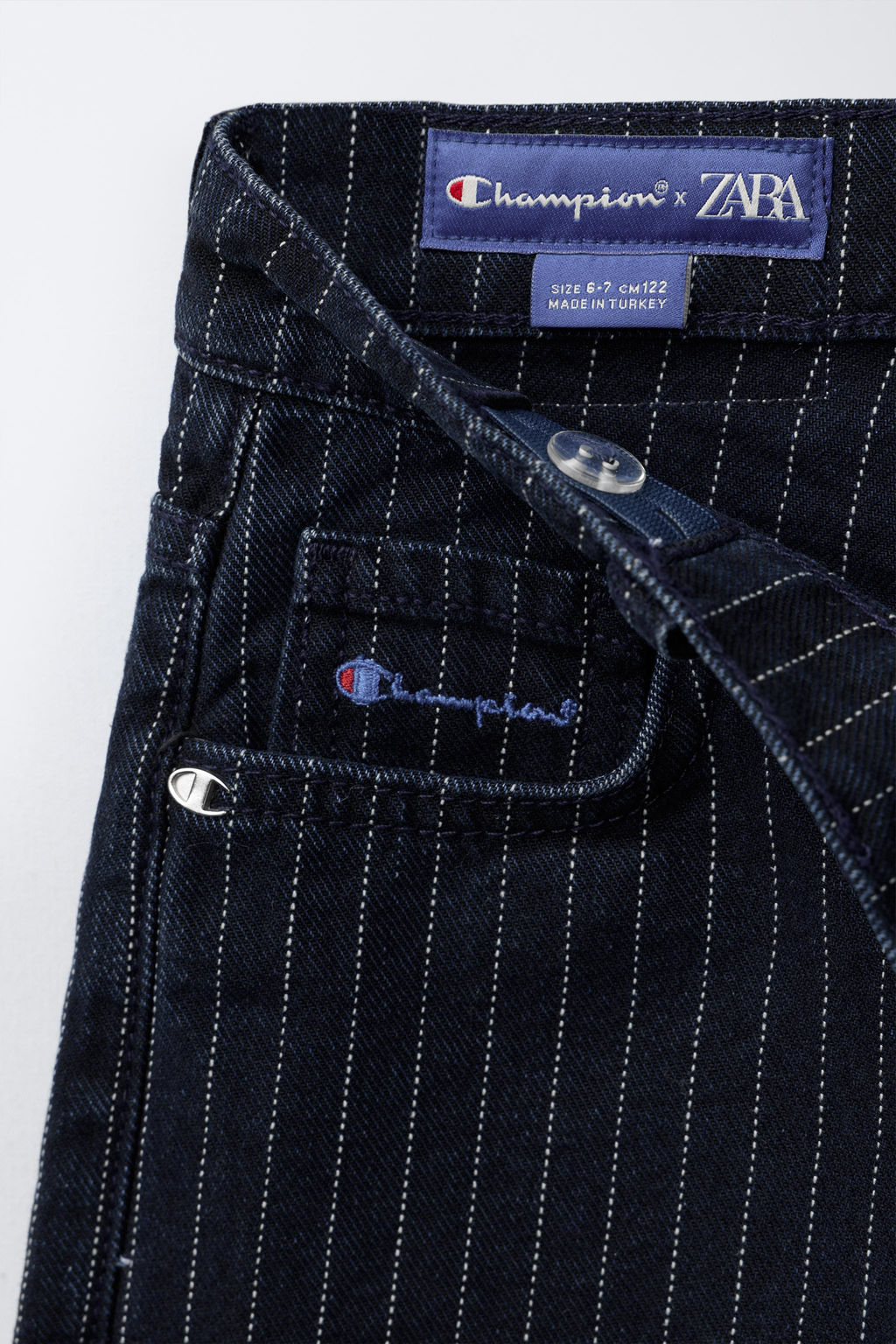 CHAMPION ® X ZARA STRIPED SKATER JEANS фото 3