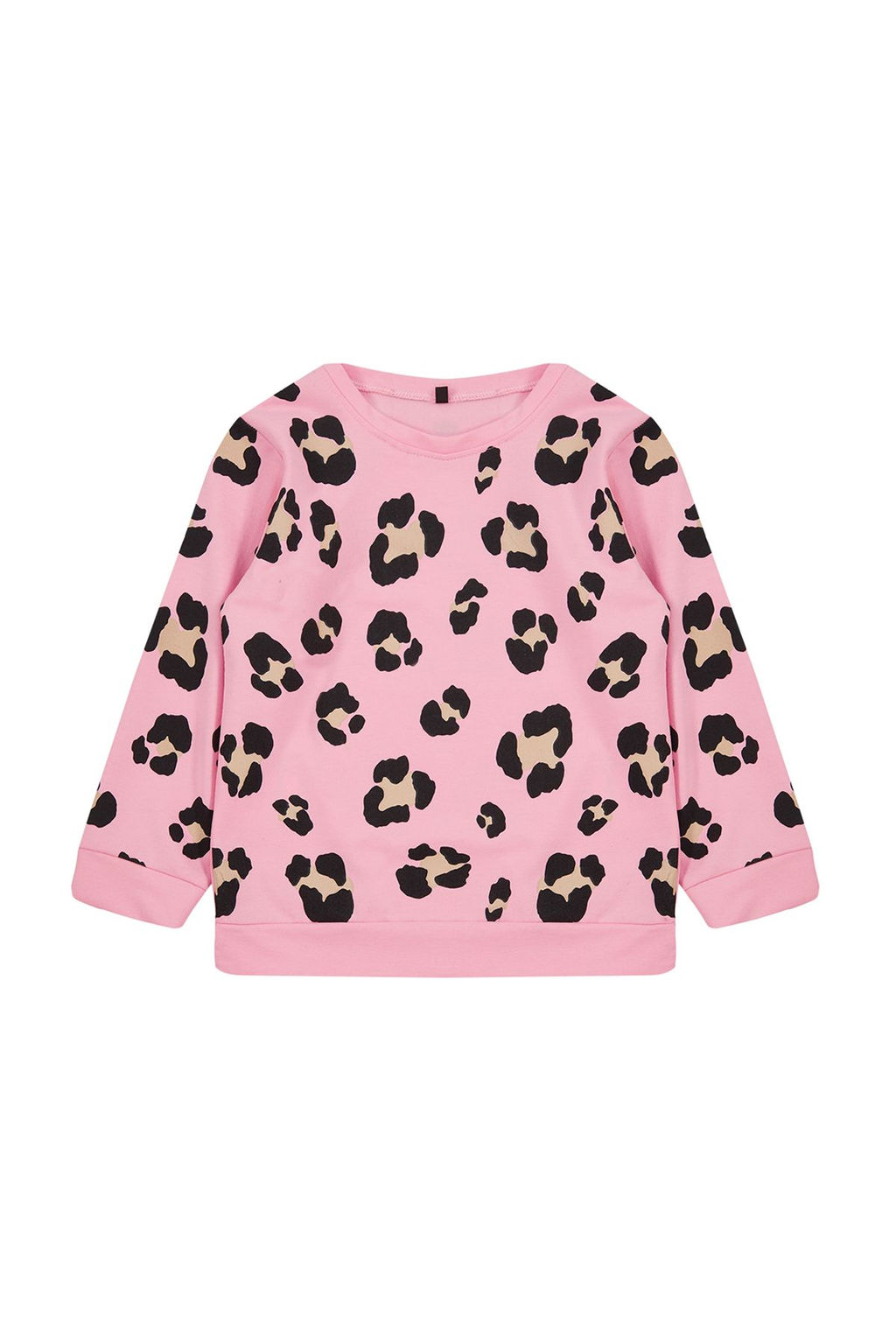 Pembe*003 K?z Cocuk Mevsimlik-Ince Leopar Desenli Orme Sweatshirt TKDAW25SW00001 - Trendyolmilla фото 2