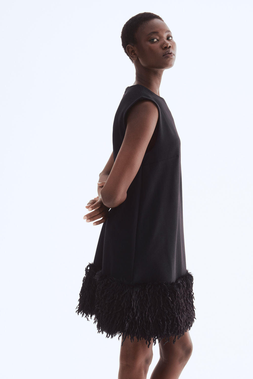 Minivestido con bajo de flecos - H&m фото 2