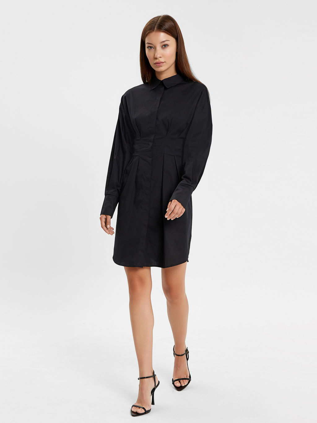 Стильное платье мини черного цвета черный 152515