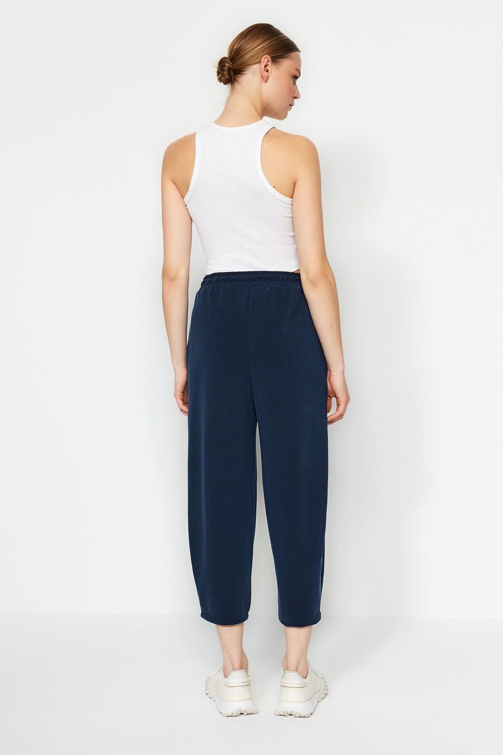 TRENDYOLMILLA Lacivert Modal Yumusak Kumasl? Yuksek Bel Esnek Orme Pantolon TWOAW24PL00361 фото 6