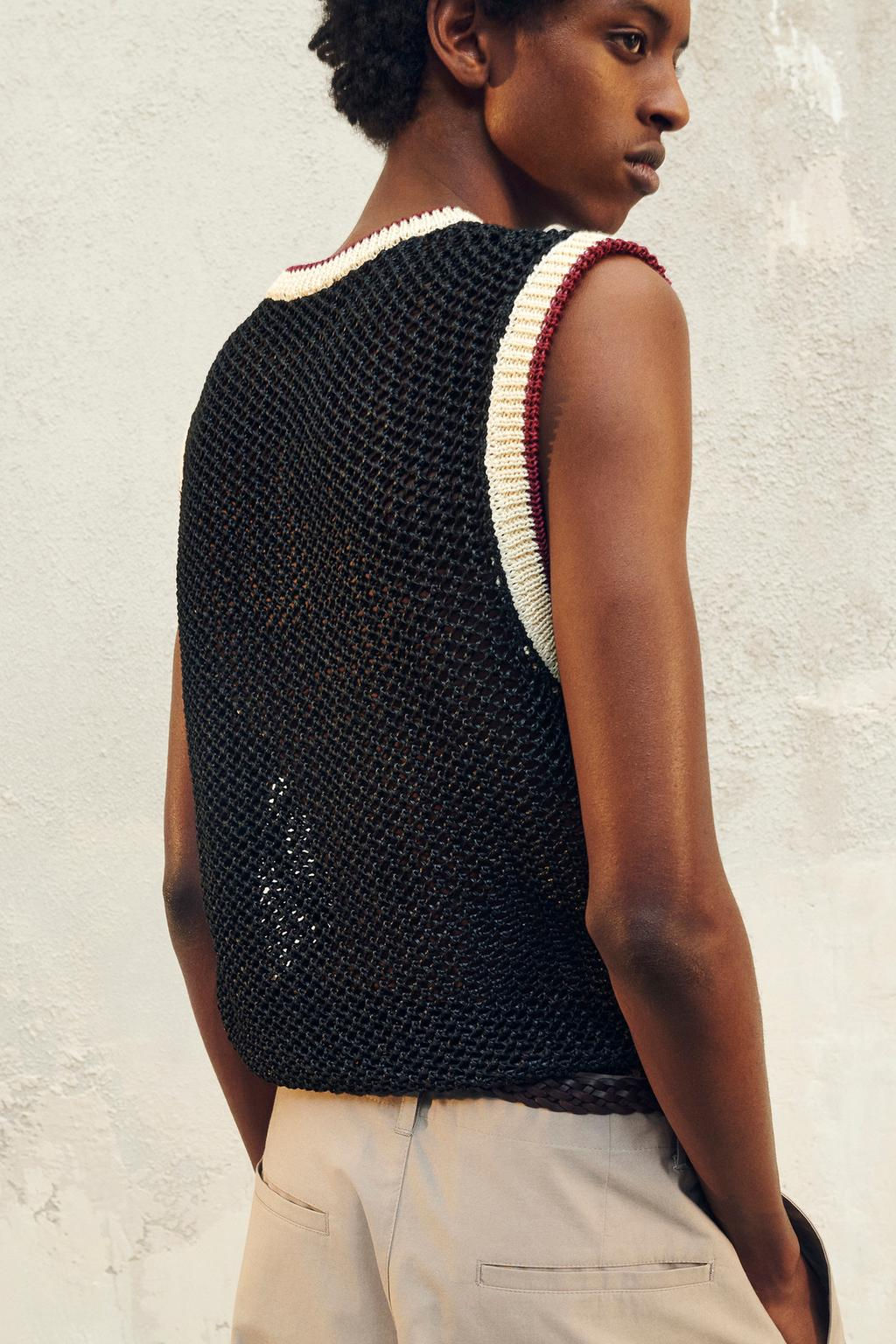 TEXTURED KNIT WAISTCOAT - LIMITED EDITION - Zara фото 2