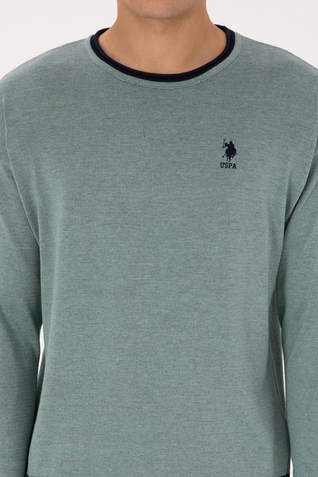 Erkek Comfort Fit Yaka Detayl_ Mint Kazak - U.s. polo assn фото 6