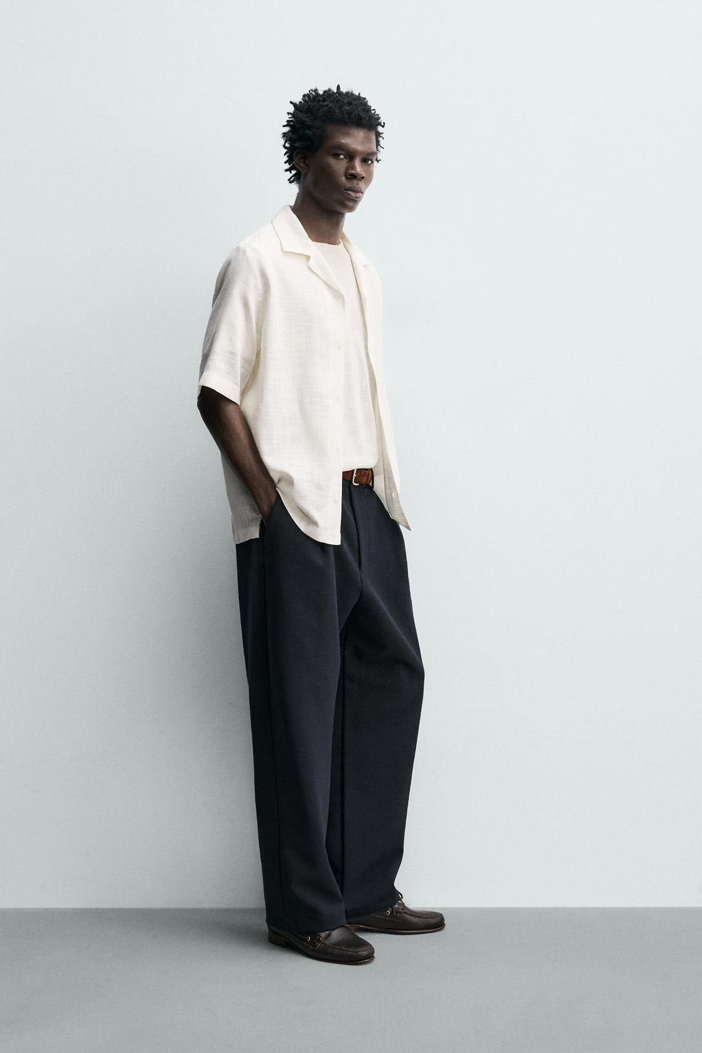 CAMISA FLUIDA ESTRUCTURA / Blanco - Zara фото 4