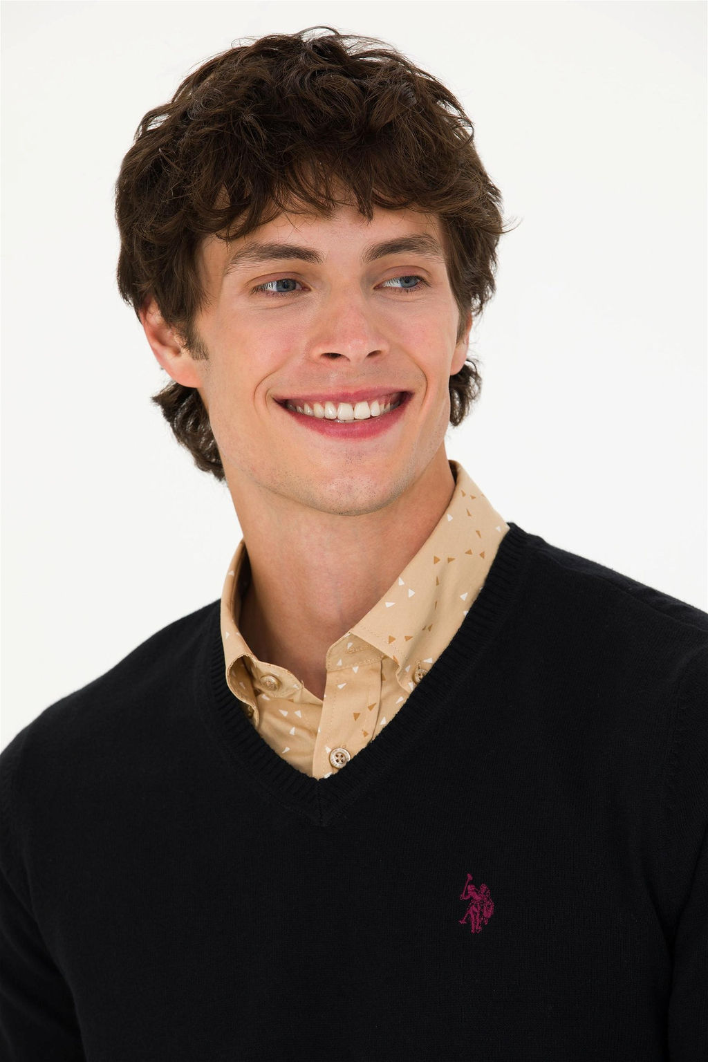 U. S. Polo Assn Мужской черный базовый свитер - U.s. polo assn фото 2