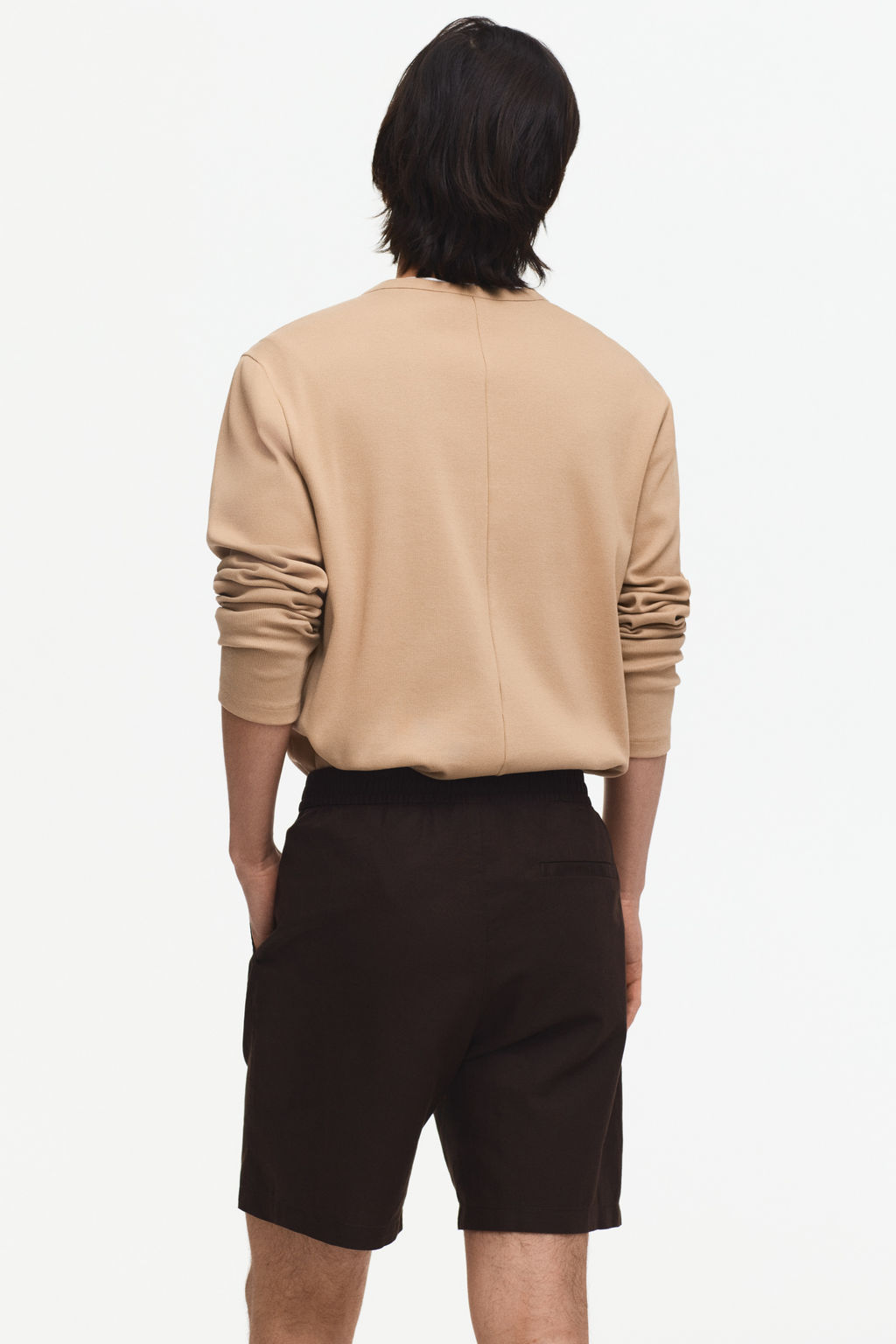 Pantal?n corto en mezcla de lino Regular Fit - H&m фото 8