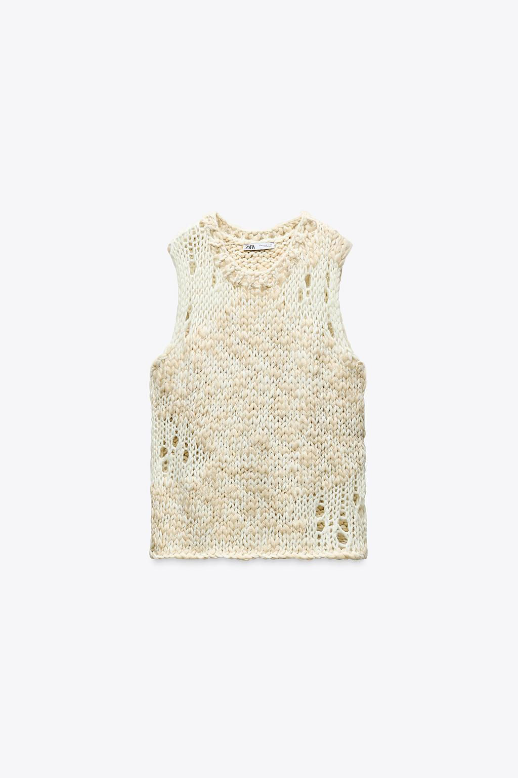 OVERSIZE KNIT SLEEVELESS JUMPER - Zara фото 7