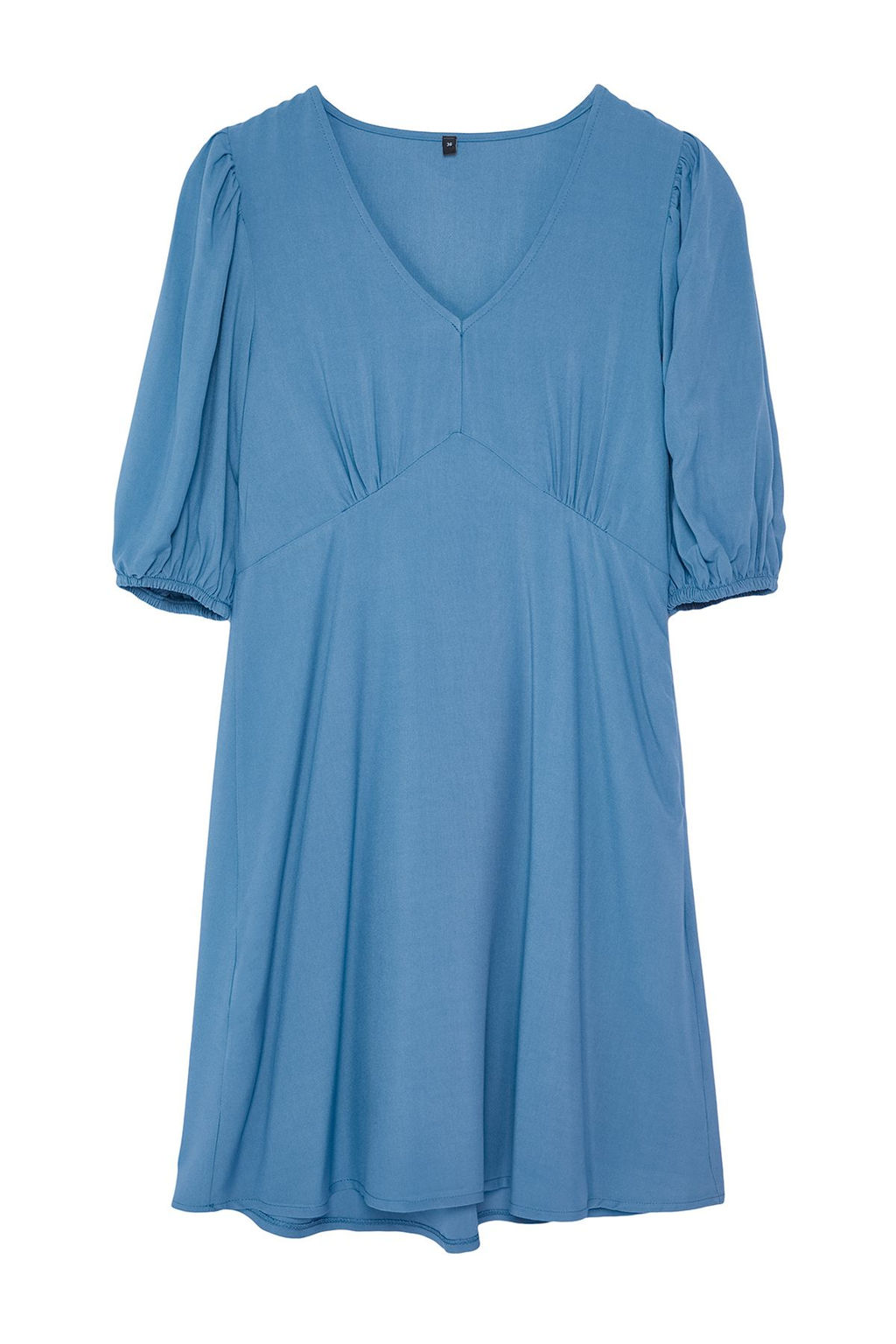 Indigo Etegi Volanl? Balon Kollu Mini Dokuma Elbise TWOSS24EL00062