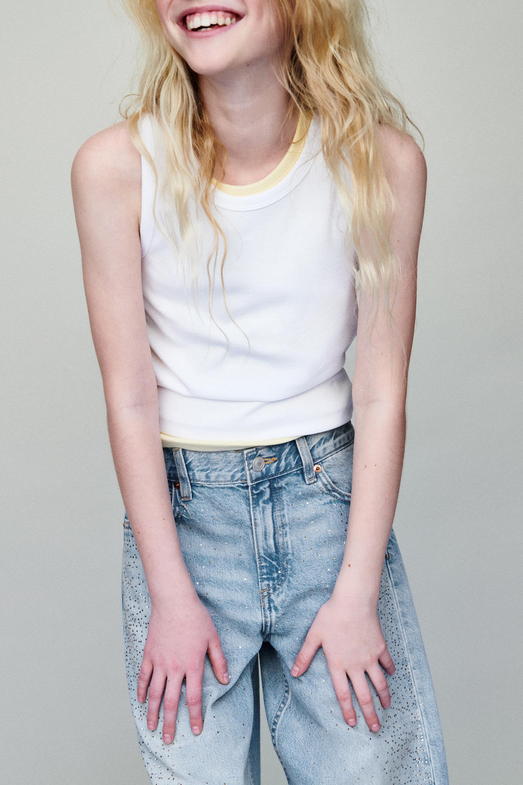 JEANS BARREL STRASS / Azul claro - Zara фото 2