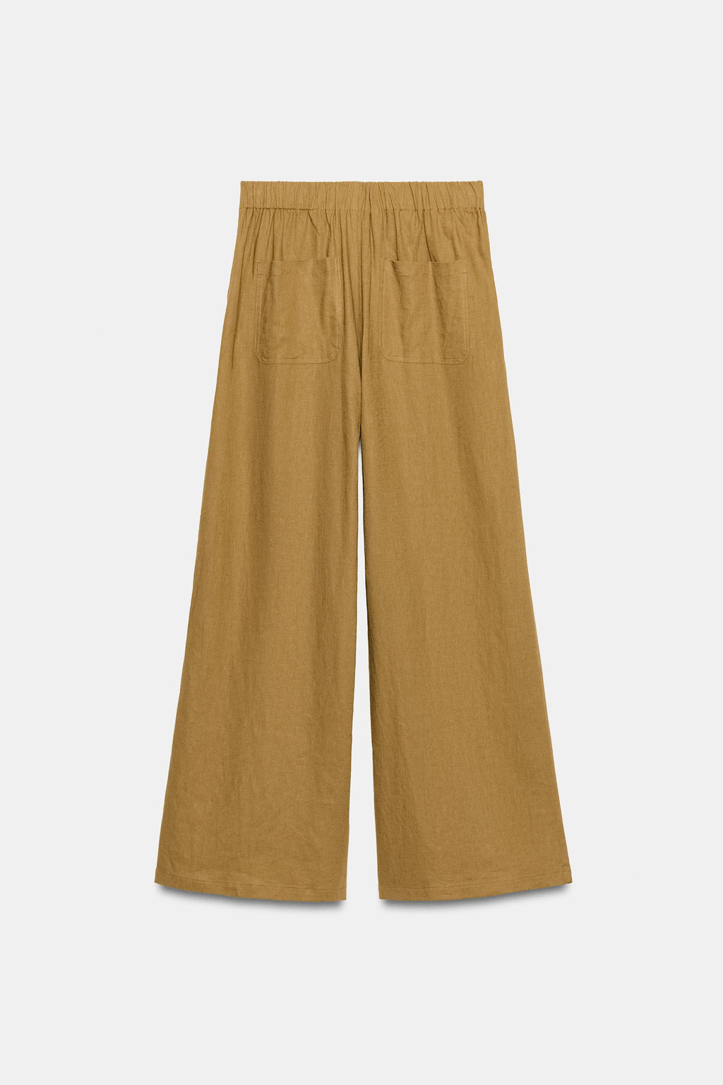 PANTAL?N ANCHO PINZAS / Ocre - Zara фото 4