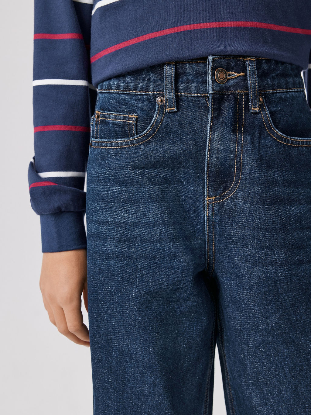 ACOOLA / Брюки джинсовые детские для мальчиков Zaizen темно-синий  фото 6