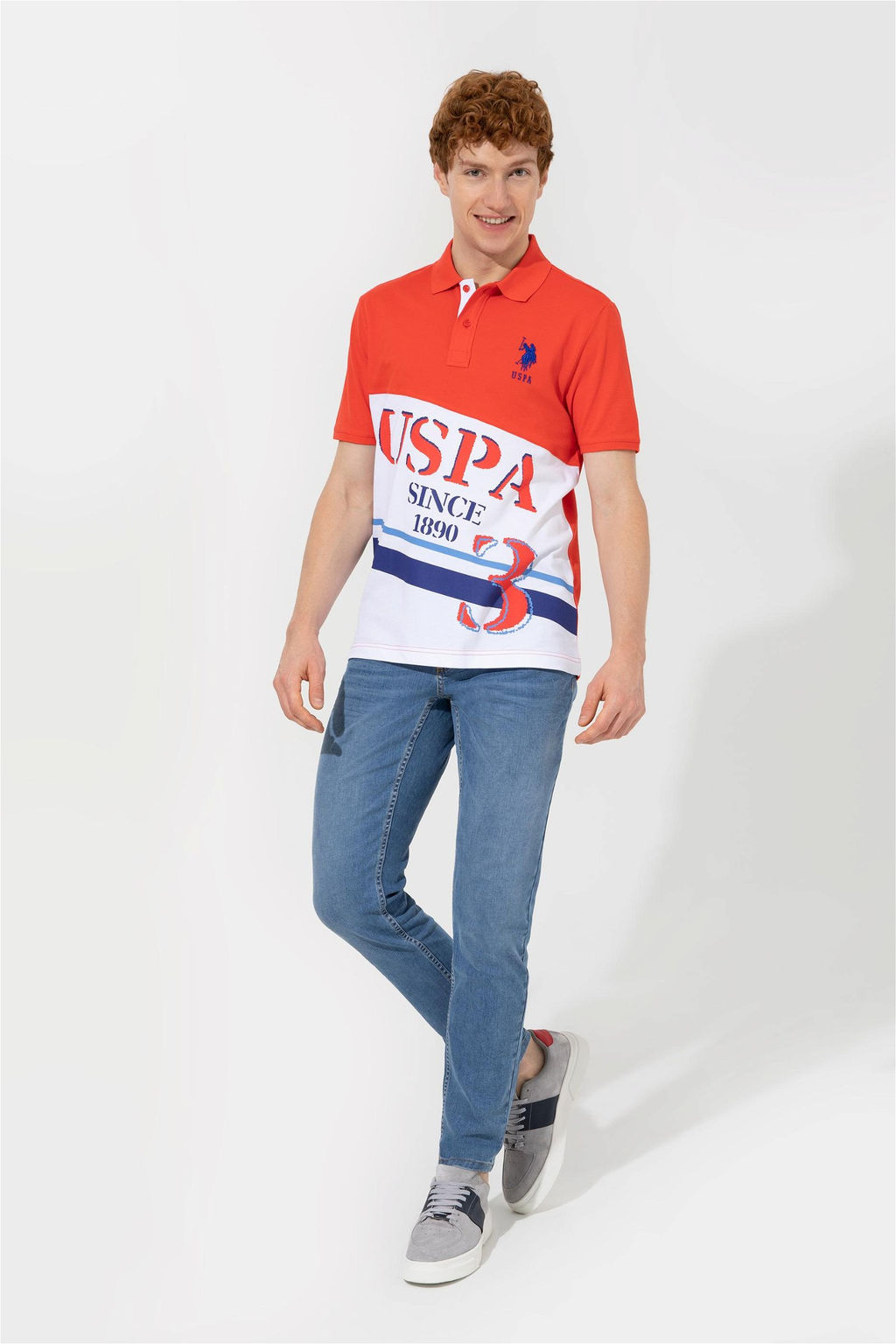 Мужской красный поло яка t -рубашка неожиданная скидка в корзине - U.s. polo assn фото 4