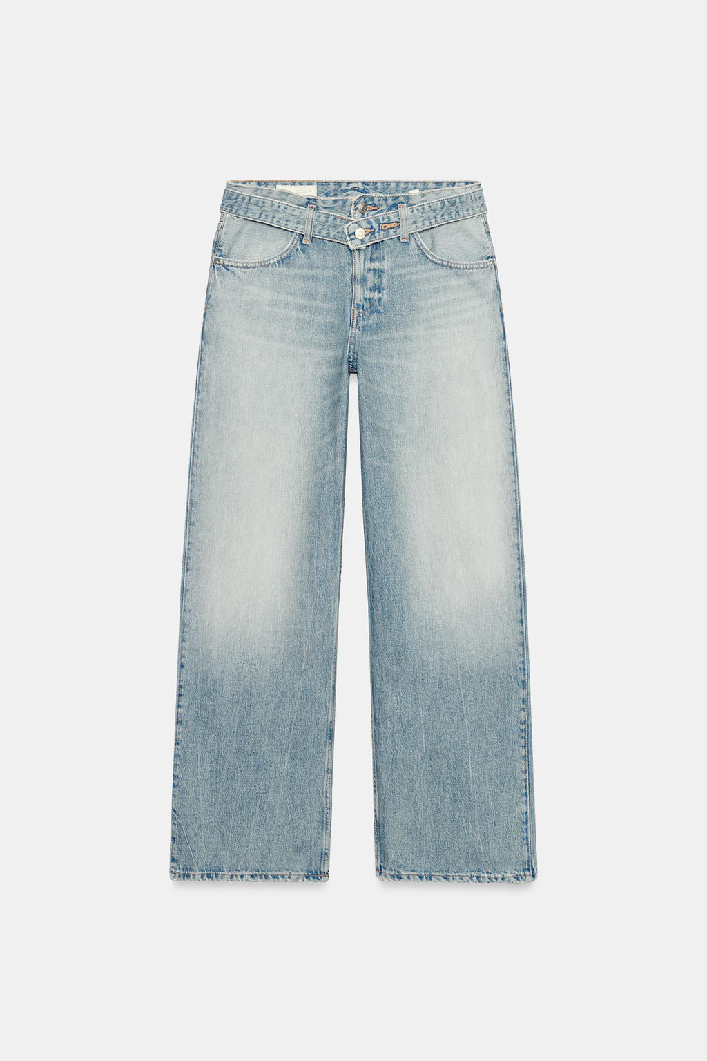 JEANS TRF CINTUR?N TIRO MEDIO / Azul claro - Zara фото 5