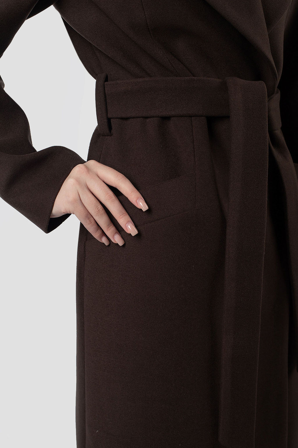 01-12170 Пальто женское демисезонное (пояс) - El podio фото 7