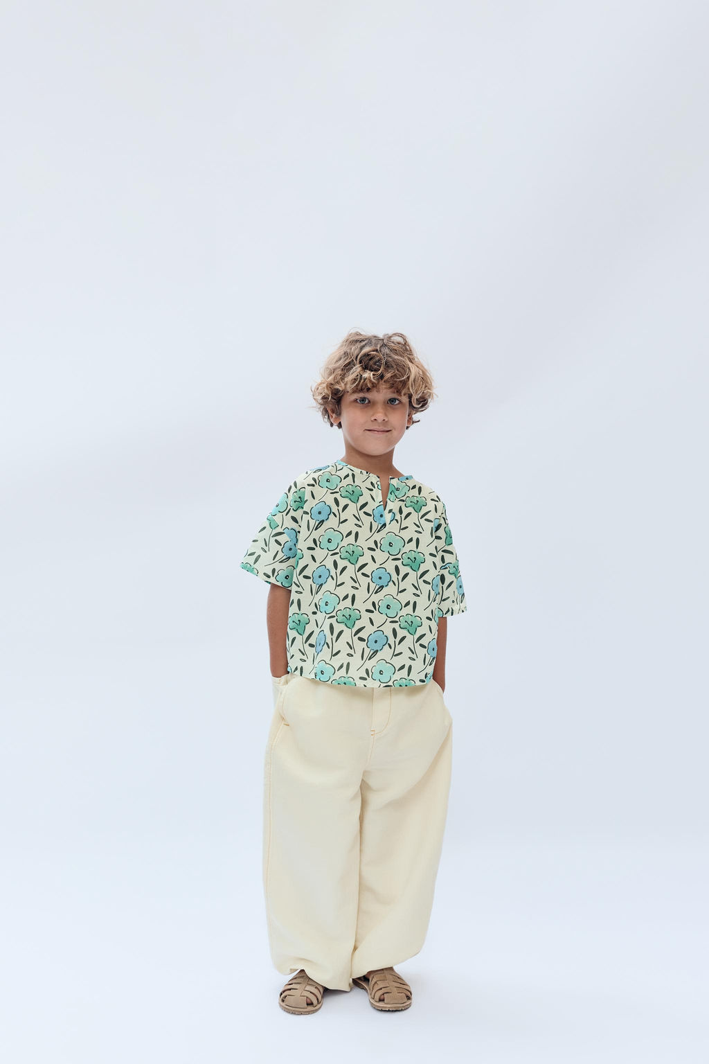 2-14 A?OS/ PANTAL?N BOMBACHO ALGOD?N LINO LIMITED EDITION / Crudo - Zara фото 4