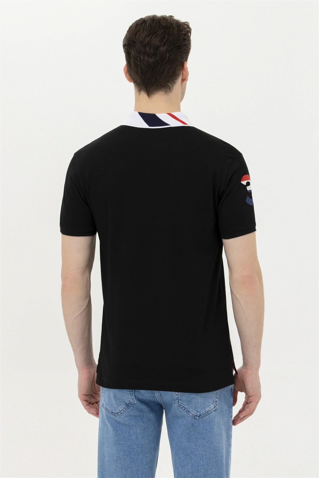 U. S. Polo Assn Мужская черная базовая футболка с воротником-поло - U.s. polo assn фото 12