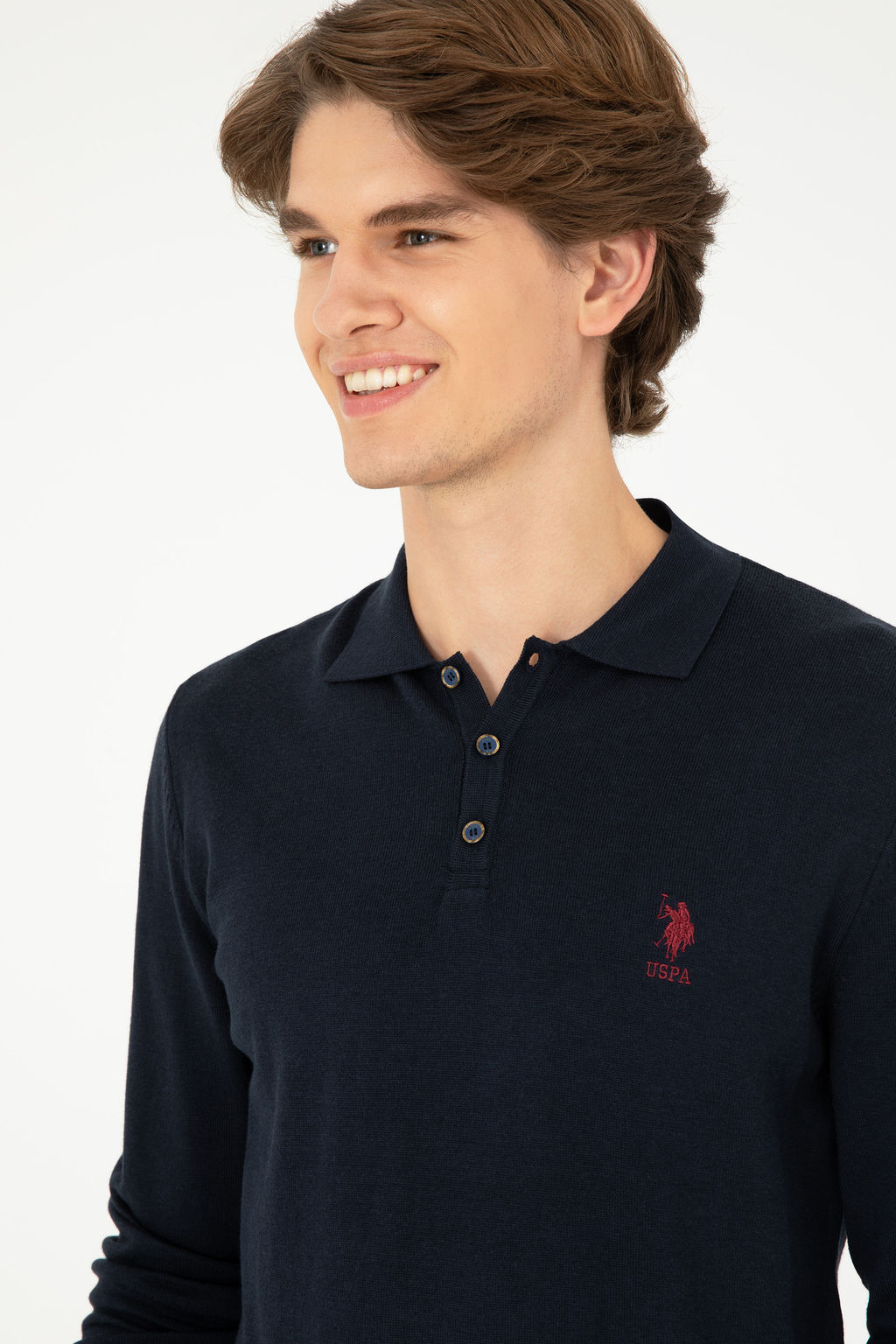 Мужской темно-синий базовый свитер Неожиданная скидка в корзине - U.s. polo assn фото 9