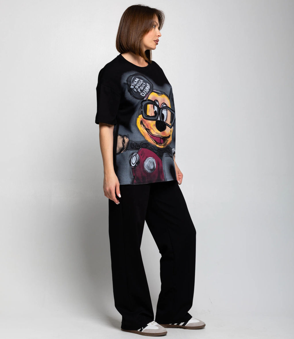 Спортивный костюм #КТ2654, чёрный - Dommod фото 3