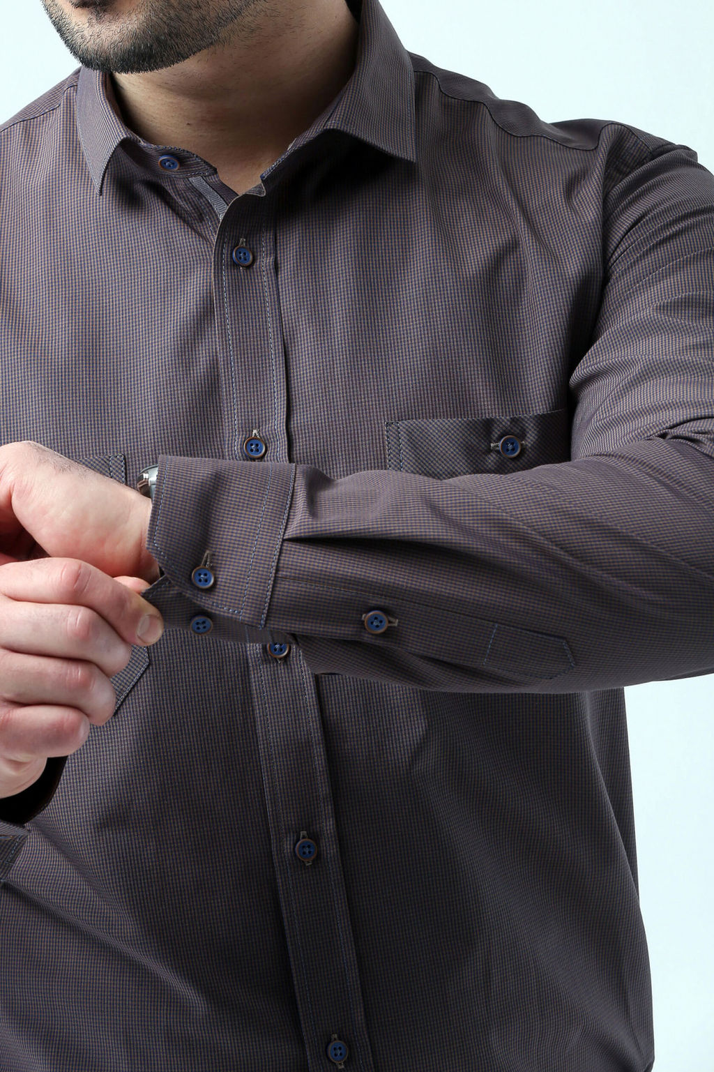 Мужская рубашка 21.10-с-05 - Nicolo angi фото 4