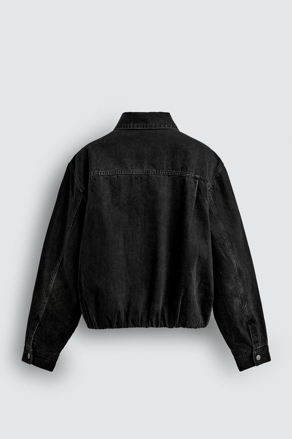QUILTED BOXY FIT DENIM JACKET