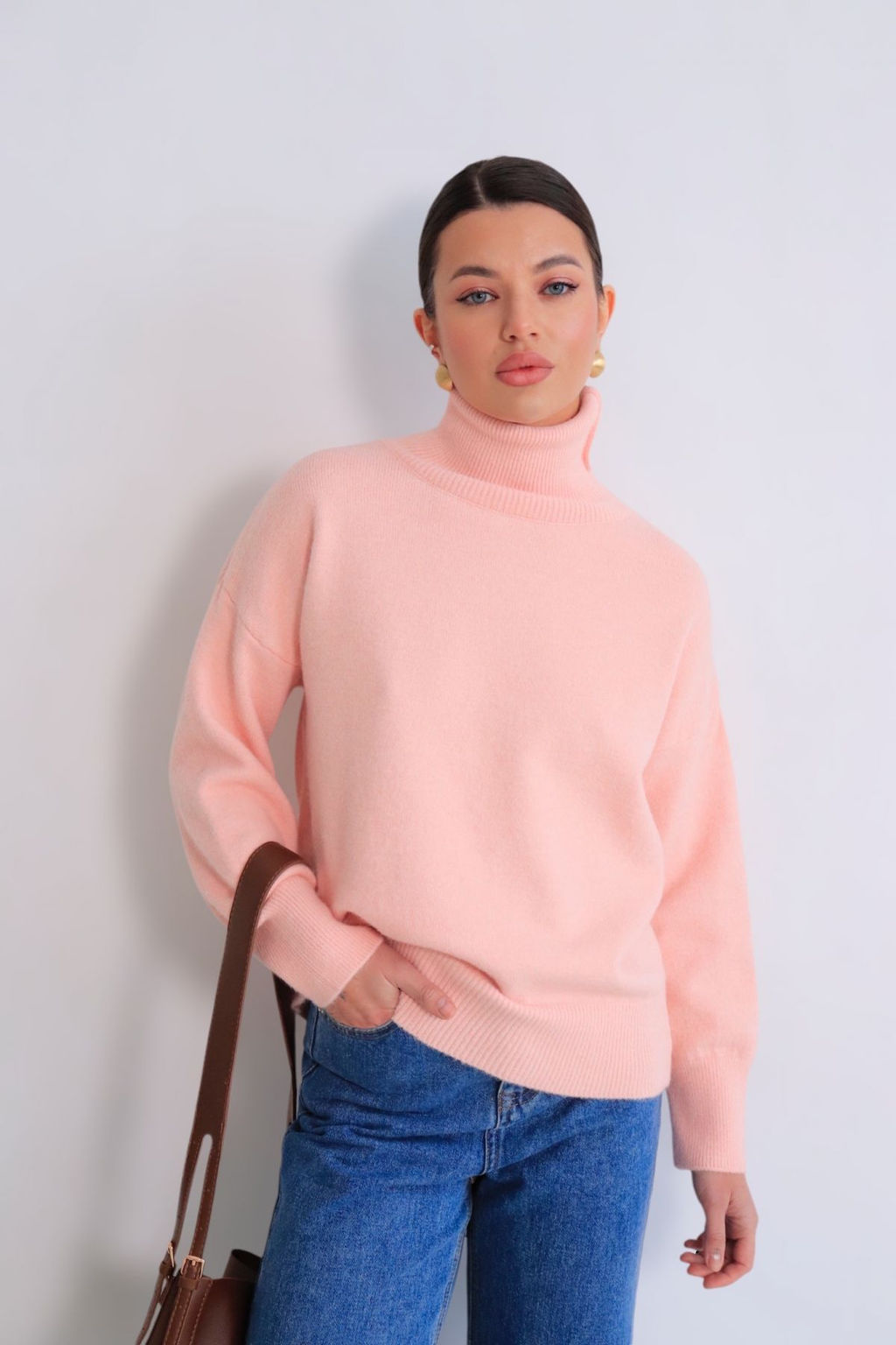 Martichelli Свитер персиковый с горлом