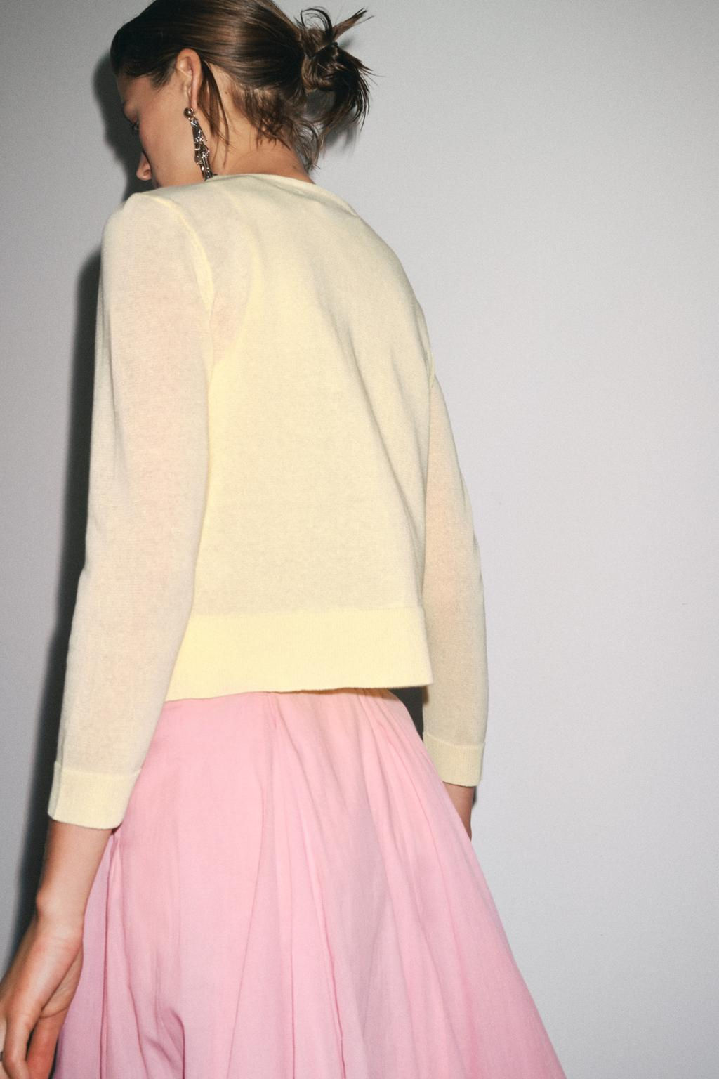 PLAIN KNIT CARDIGAN - Zara фото 3