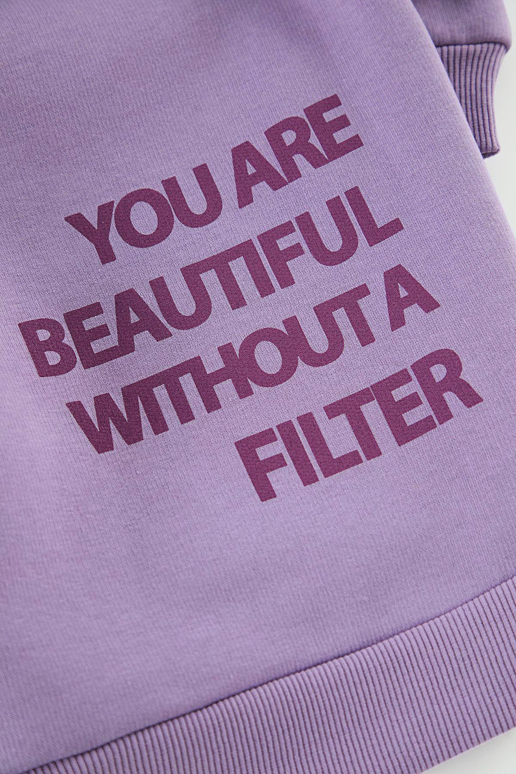 Lila K?z Cocuk Anne-K?z S?rt Bask?l? Orme Mini Me Sweatshirt TKDAW25SW00048 - Trendyolmilla фото 4
