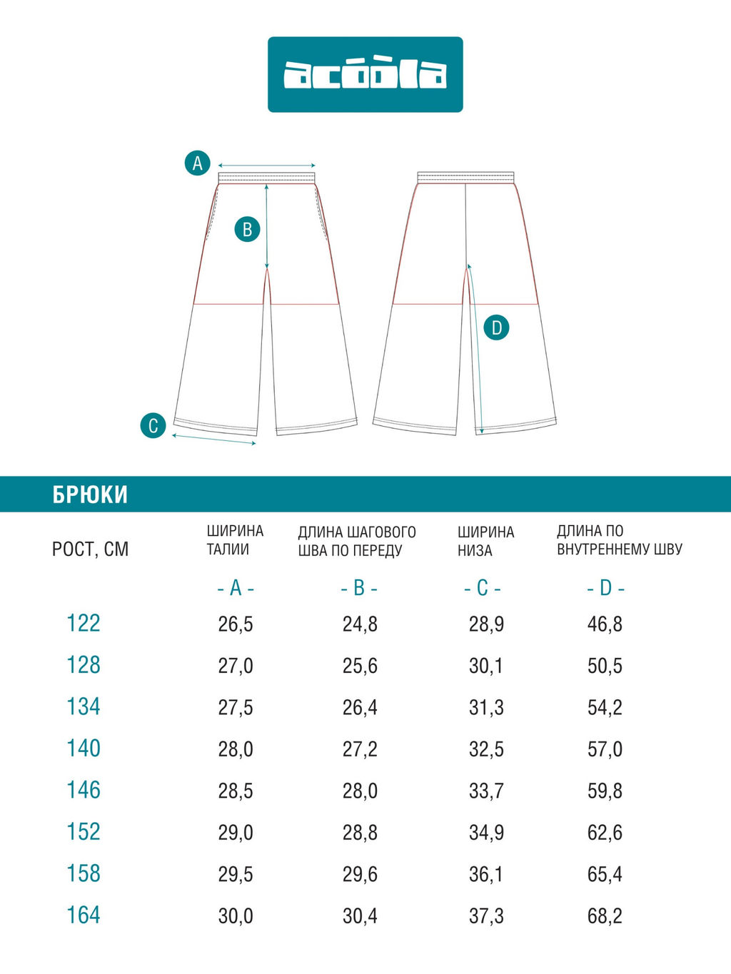 ACOOLA / Брюки детские для девочек Ramsar_pn черный