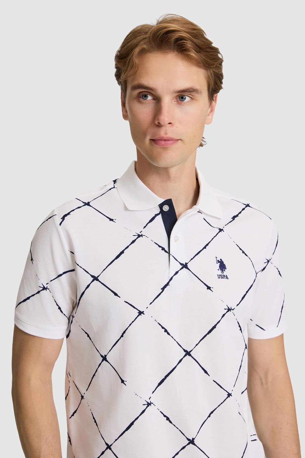 Erkek Beyaz Regular Fit Polo Yaka Ti__rt