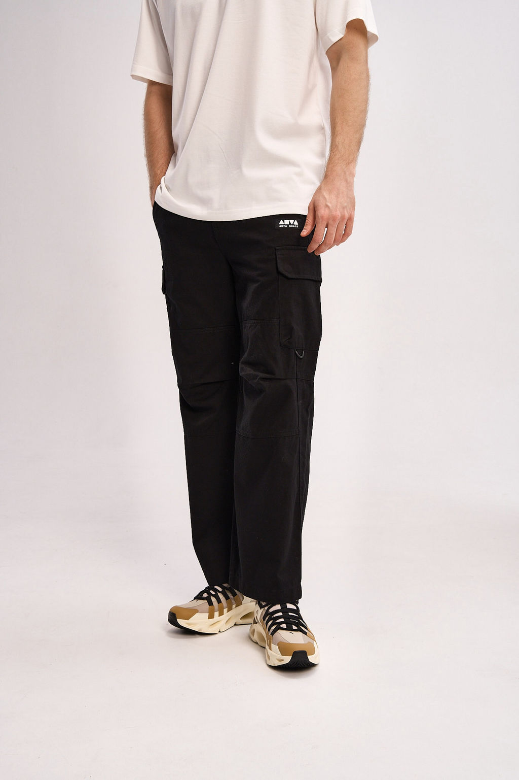 Брюки карго текстильные Черный ANTA SKATE Woven Casual Pants фото 2
