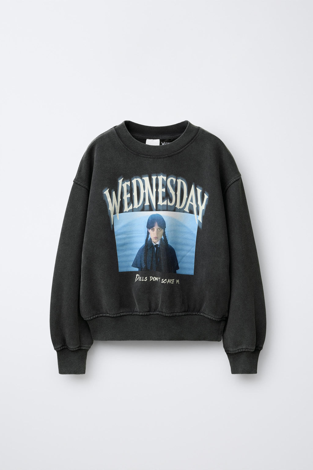 WEDNESDAY FADED-EFFECT SWEATSHIRT
