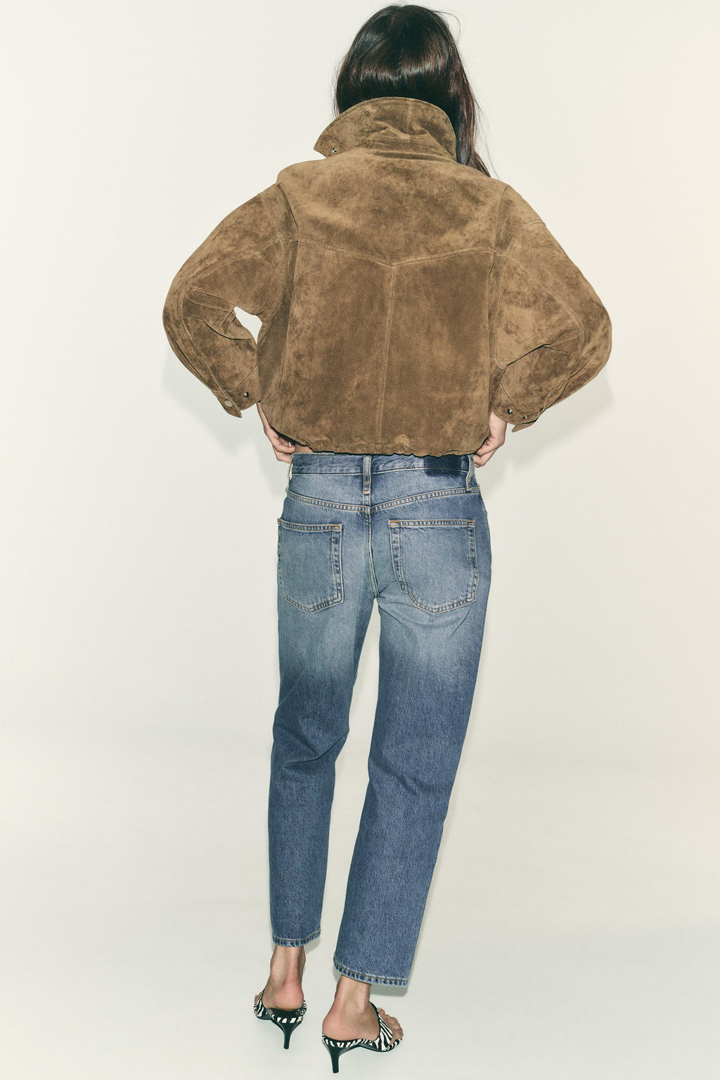 Z 1975 CROPPED MID-WAIST JEANS - Zara фото 3