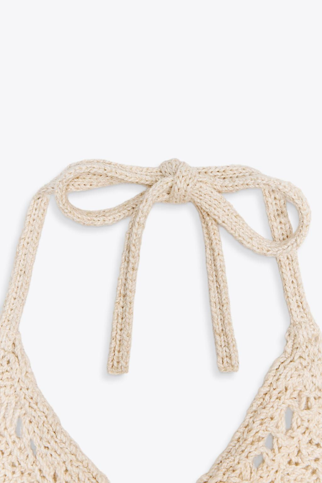 DISTRESSED KNIT HALTER TOP - Zara фото 4