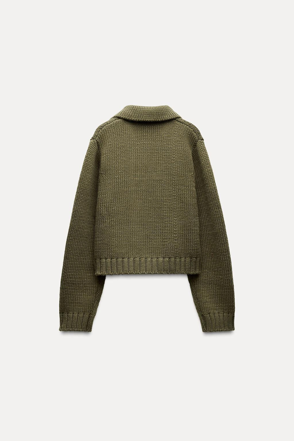 KNIT CARDIGAN WITH GOLDEN BUTTONS - Zara фото 6