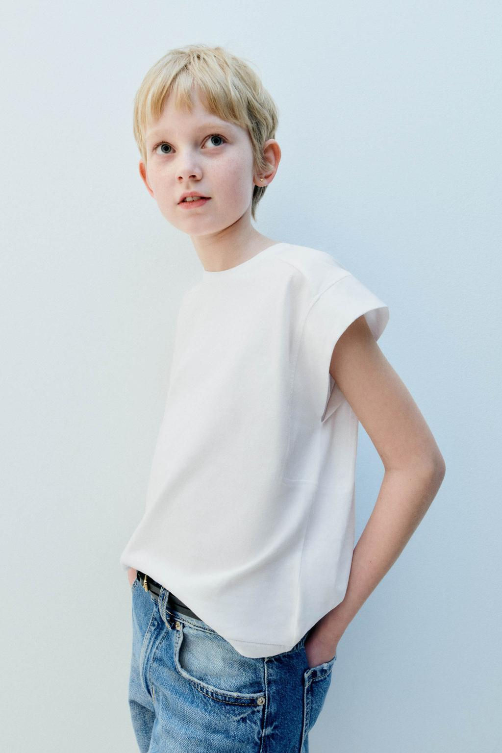 PLAIN T-SHIRT WITH TAB - Zara фото 13