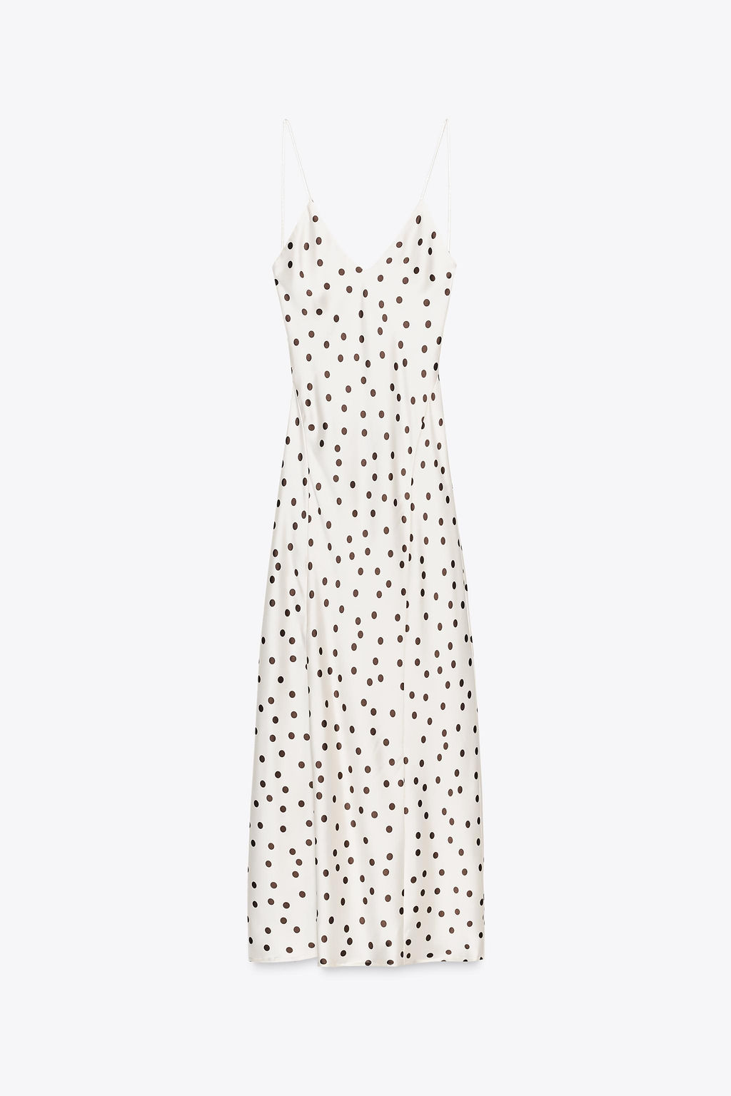 POLKA DOT SATIN MIDI DRESS - Zara фото 5