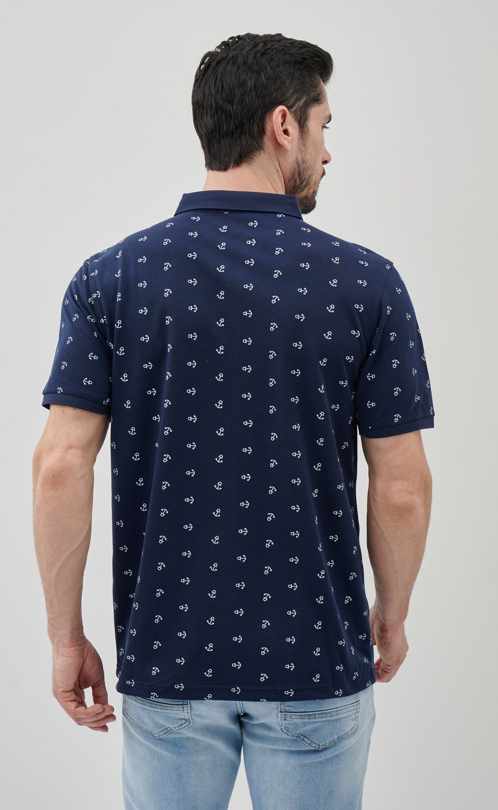 Футболка-поло FJ207-03 d.blue print - Fine joyce фото 6