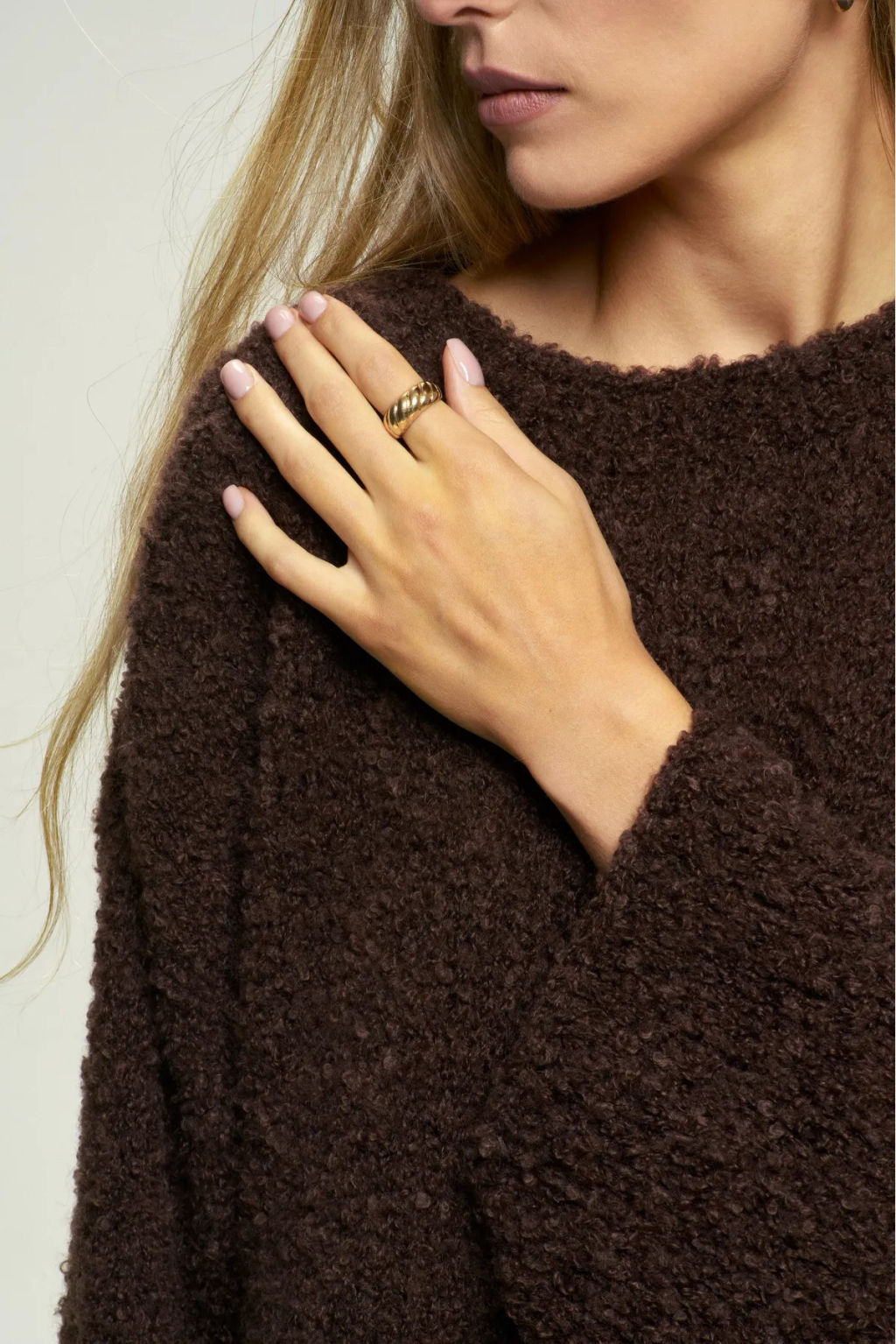 Джемпер Букле HAND MADE Choco