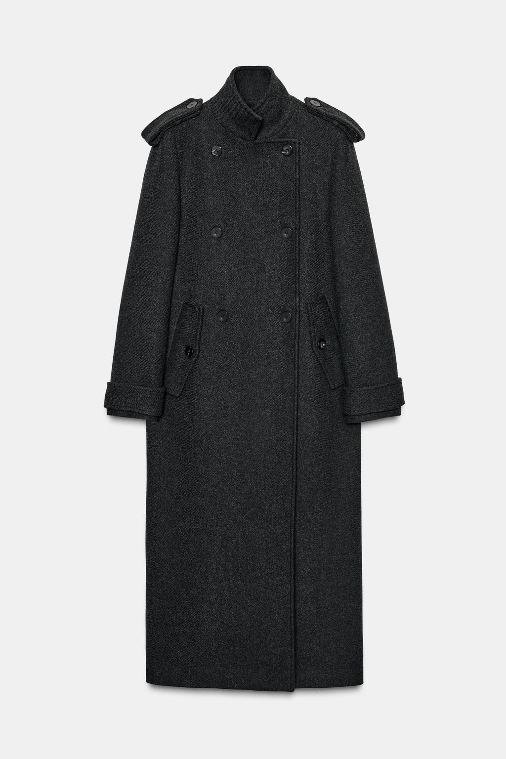 ZW COLLECTION LIMITED EDITION LONG WOOL COAT - Zara фото 8