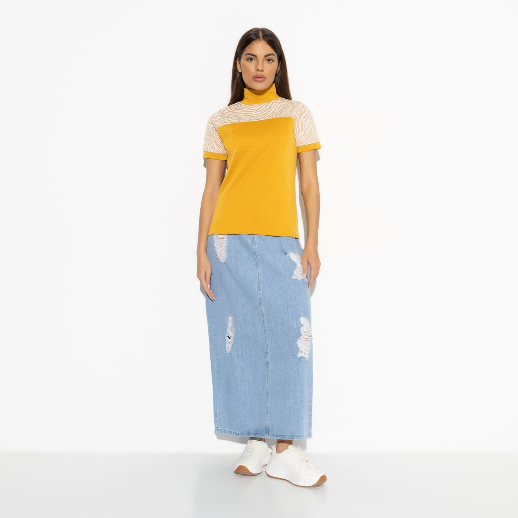 Водолазка комбинированная, С тобой вдвоём (fashion) - Charutti фото 4