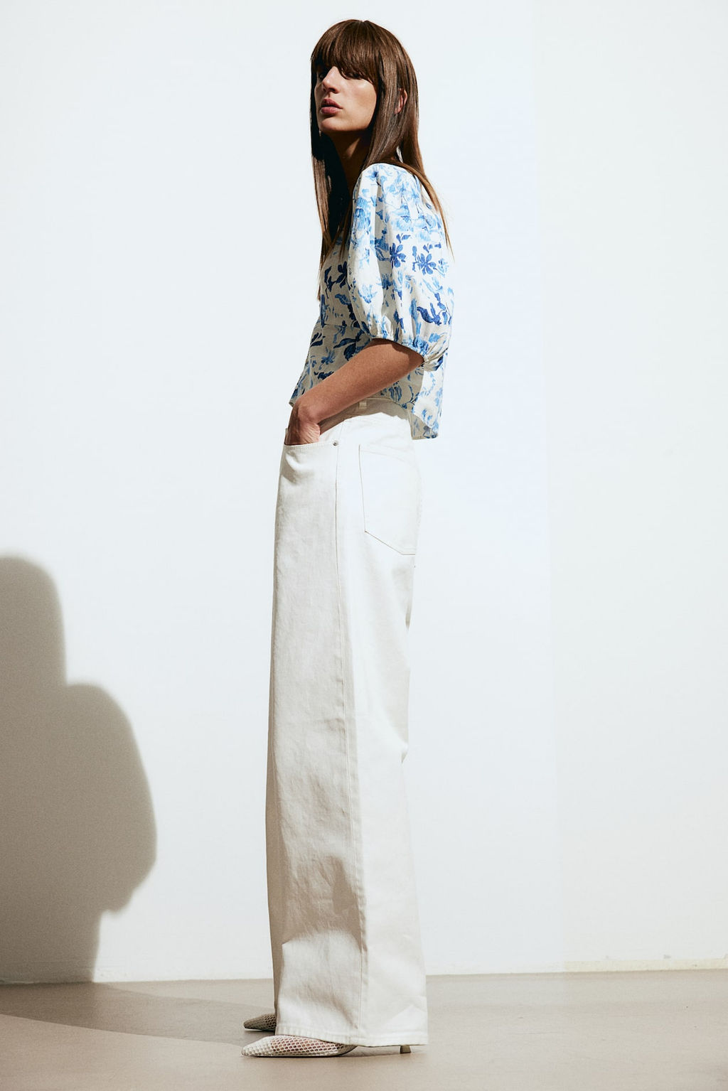 Blusa en mezcla de lino - H&m фото 4