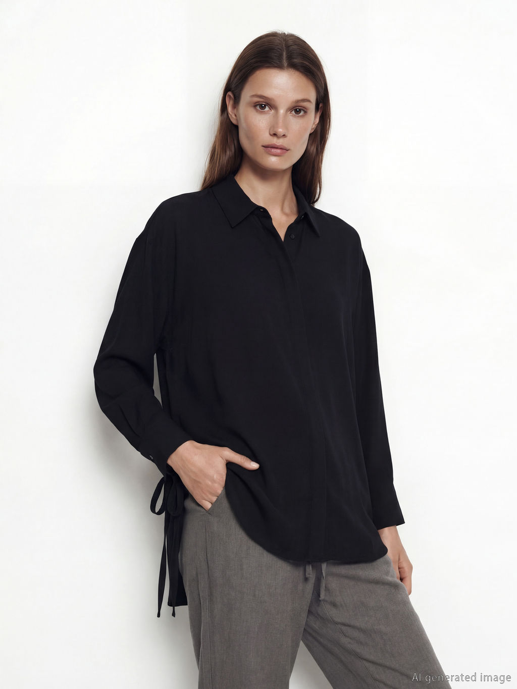 Ba?lama Detayl? Kad?n G?mlek Tunik