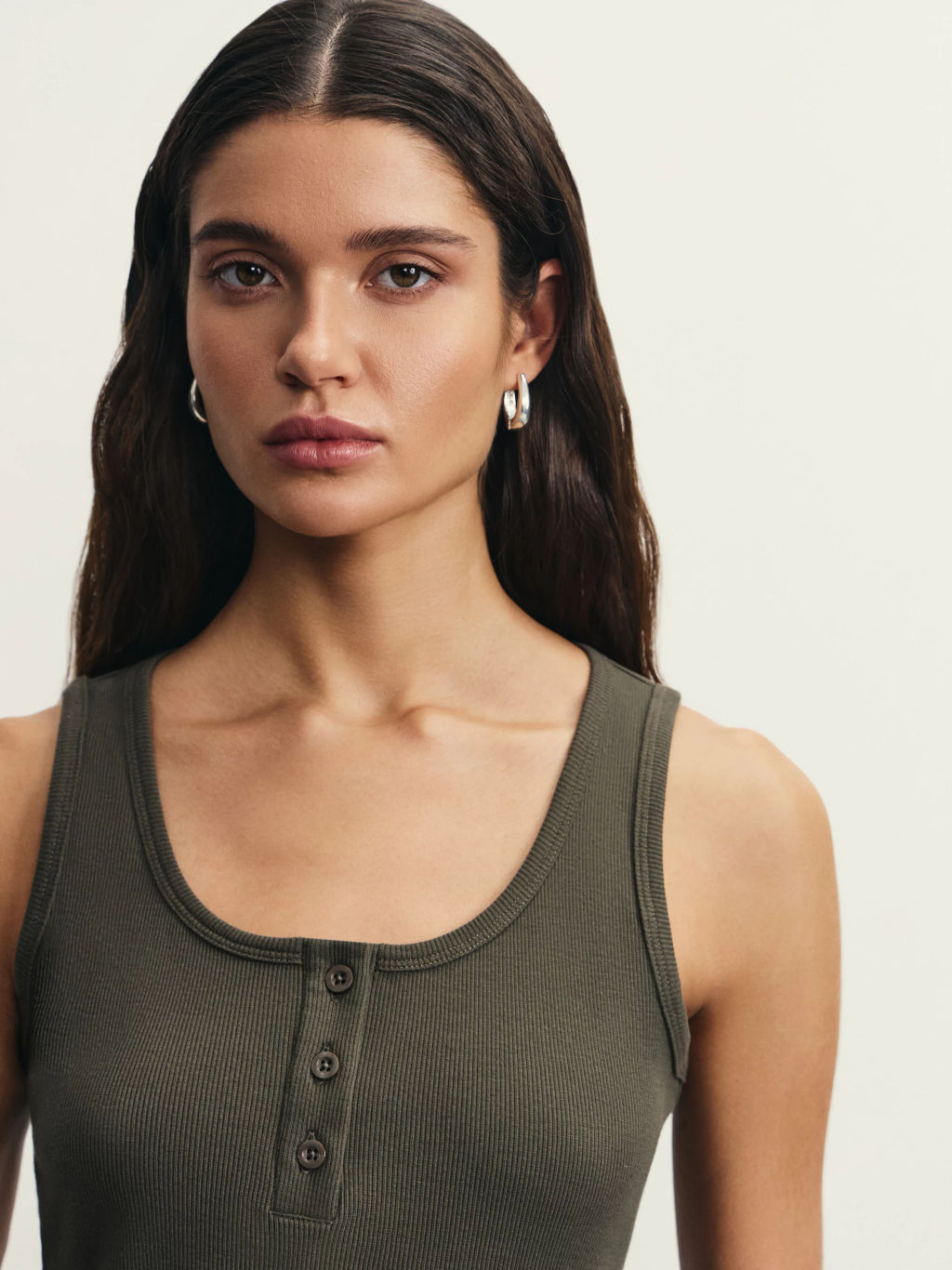 Топ в рубчик на пуговицах / Zarina фото 6