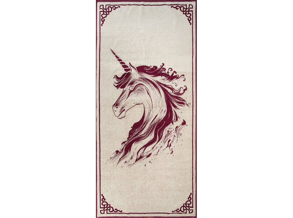 Полотенце махровое 6с102.411ж1 Огненный единорог(кр.дерево1) 67х150см