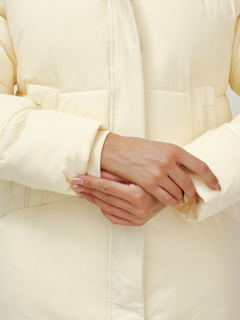 Куртка пальто зимняя синтепон светло-бежевого цвета - Mtforce фото 7