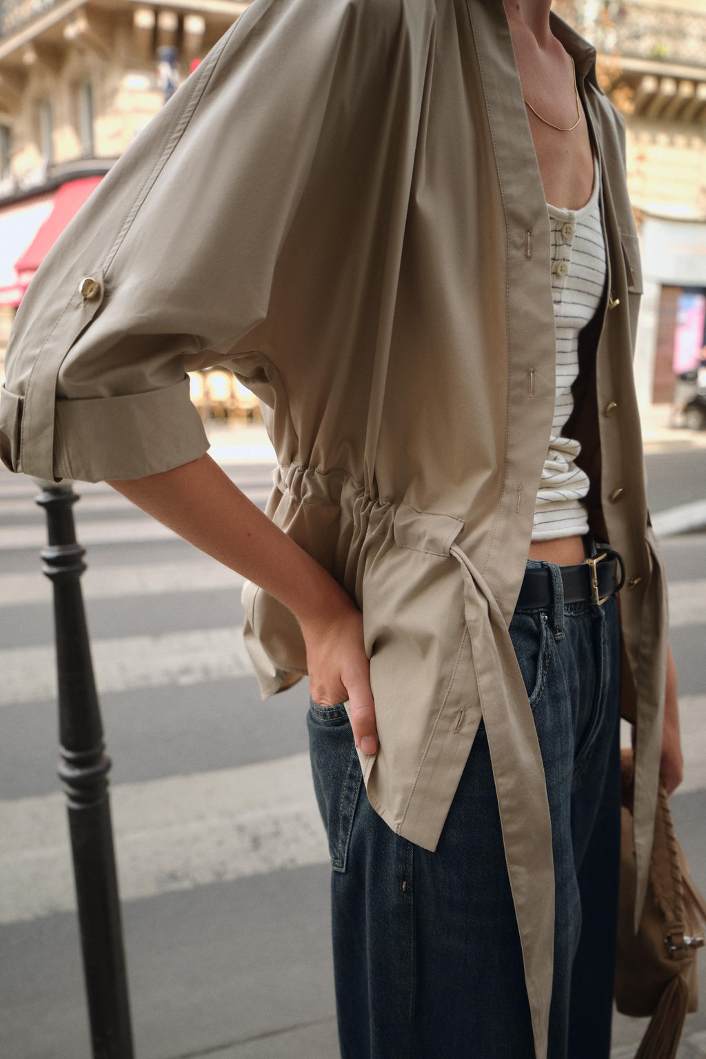 POPLIN SAFARI SHIRT - Zara фото 3