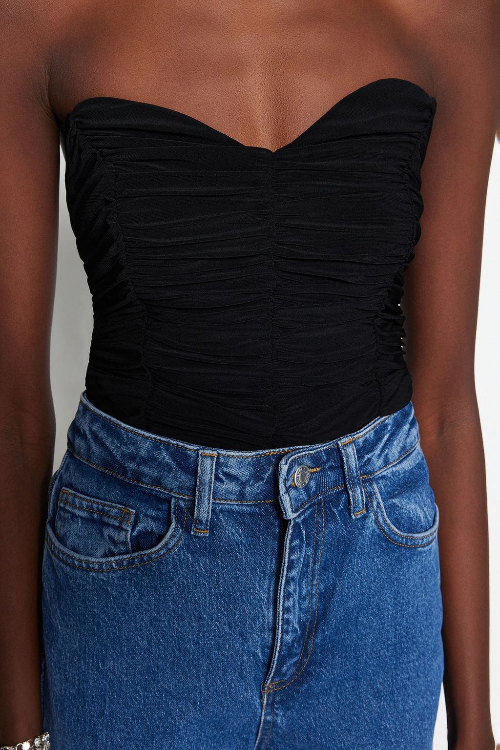 TRENDYOLMILLA Ekru Astarl? Drapeli C?tc?tl? Orme Body TPRSS23BD00027  фото 5