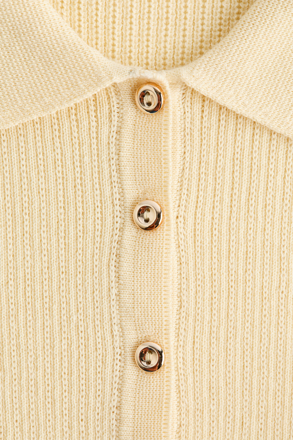 Top en punto de canal? con cuello camisero - H&m фото 5